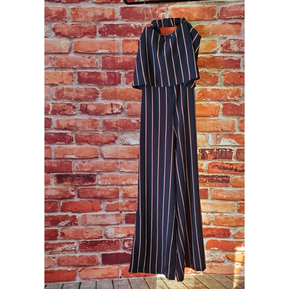 NWT Do+Be Open Back Navy Stapless Jumpsuit Small - Picture 4 of 7